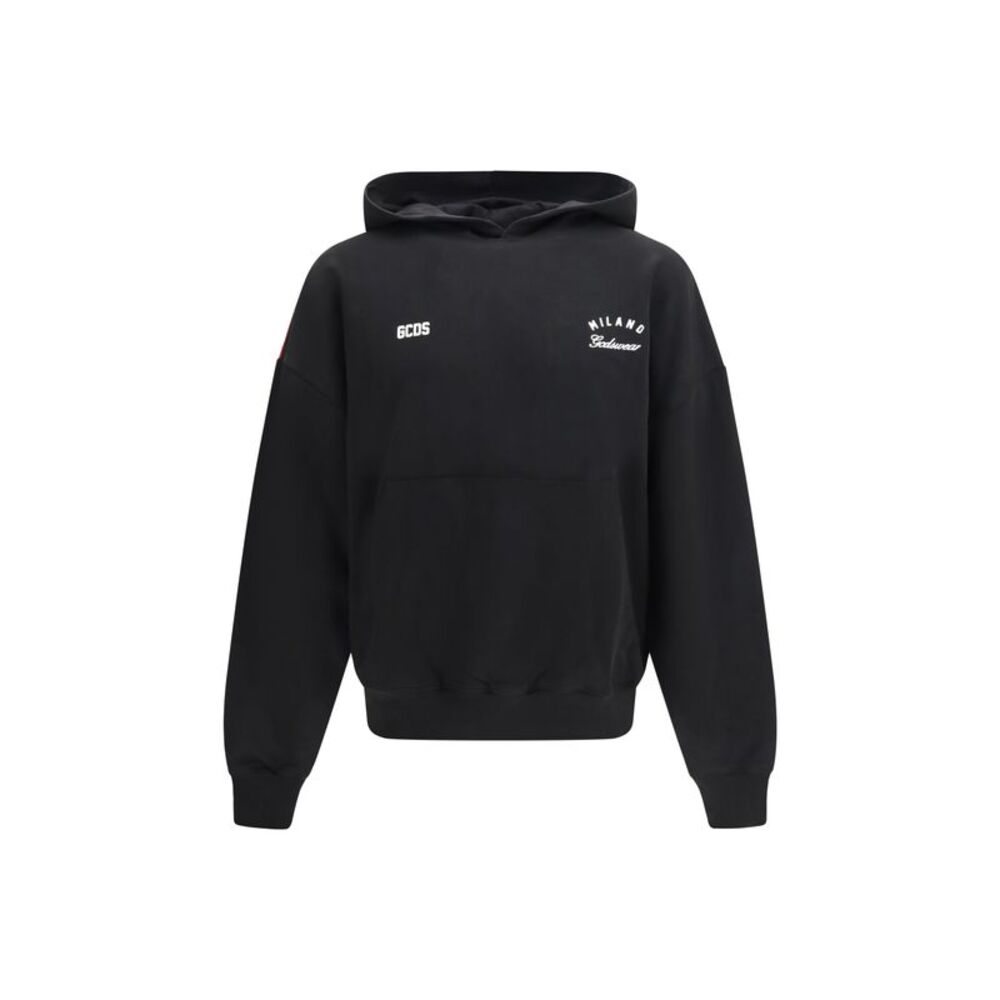 Gcds Men Hooded Sweatshirt With Back Band Logo